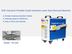 Perfektes Laser 50W Portable Kleines Handheld automatisches Metall Kohlenstoff Edelstahl Laser Rost derusti
