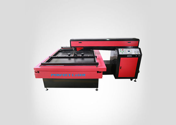 300w 400w individuell angepasste Arbeitsfläche Rot gelb Doppellaserkopf CO2 Glaslaserröhrchen Die Board Laser Schneidemaschine