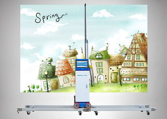 Wanddruckmaschine mit doppelten Druckköpfen Direkt-an-Wand-Tintenstrahldruckmaschine zum Drucken großer Bilder